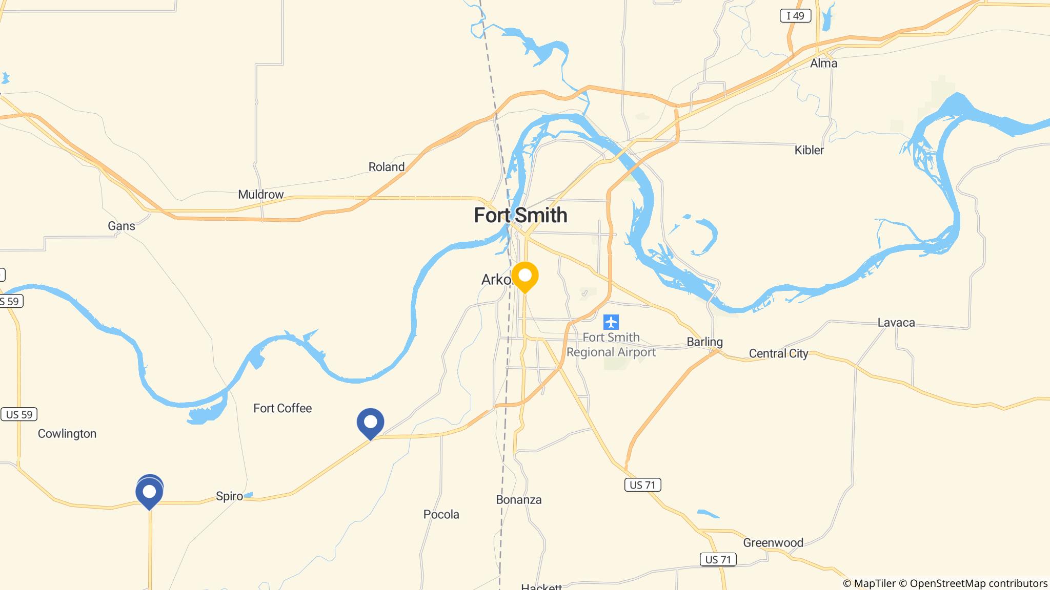 Street map of the ATM area