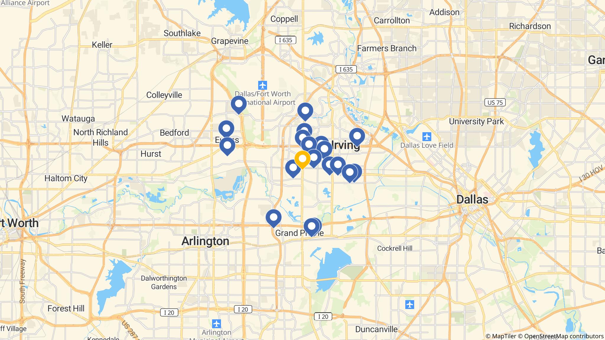 Street map of the ATM area