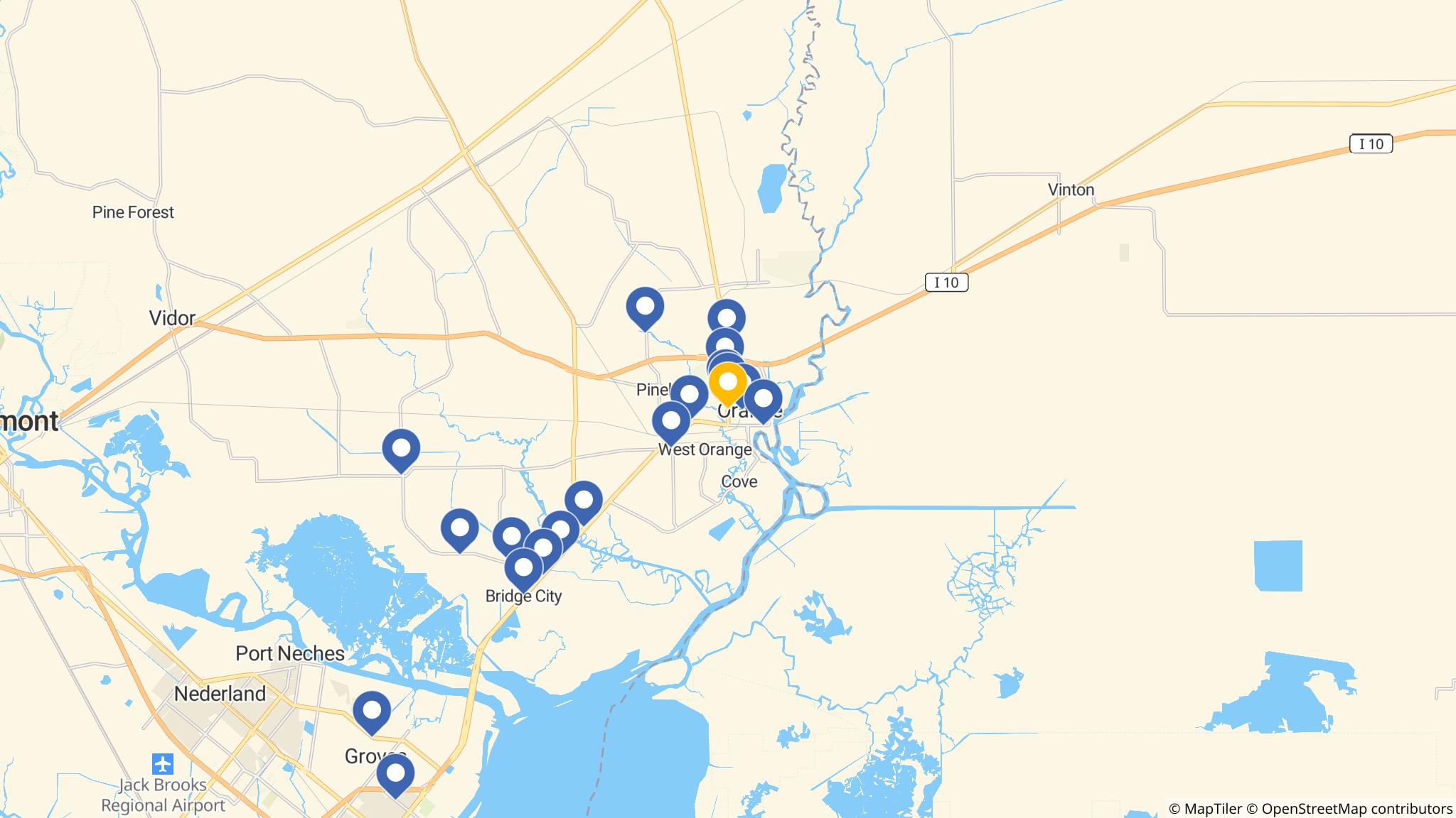 Street map of the ATM area