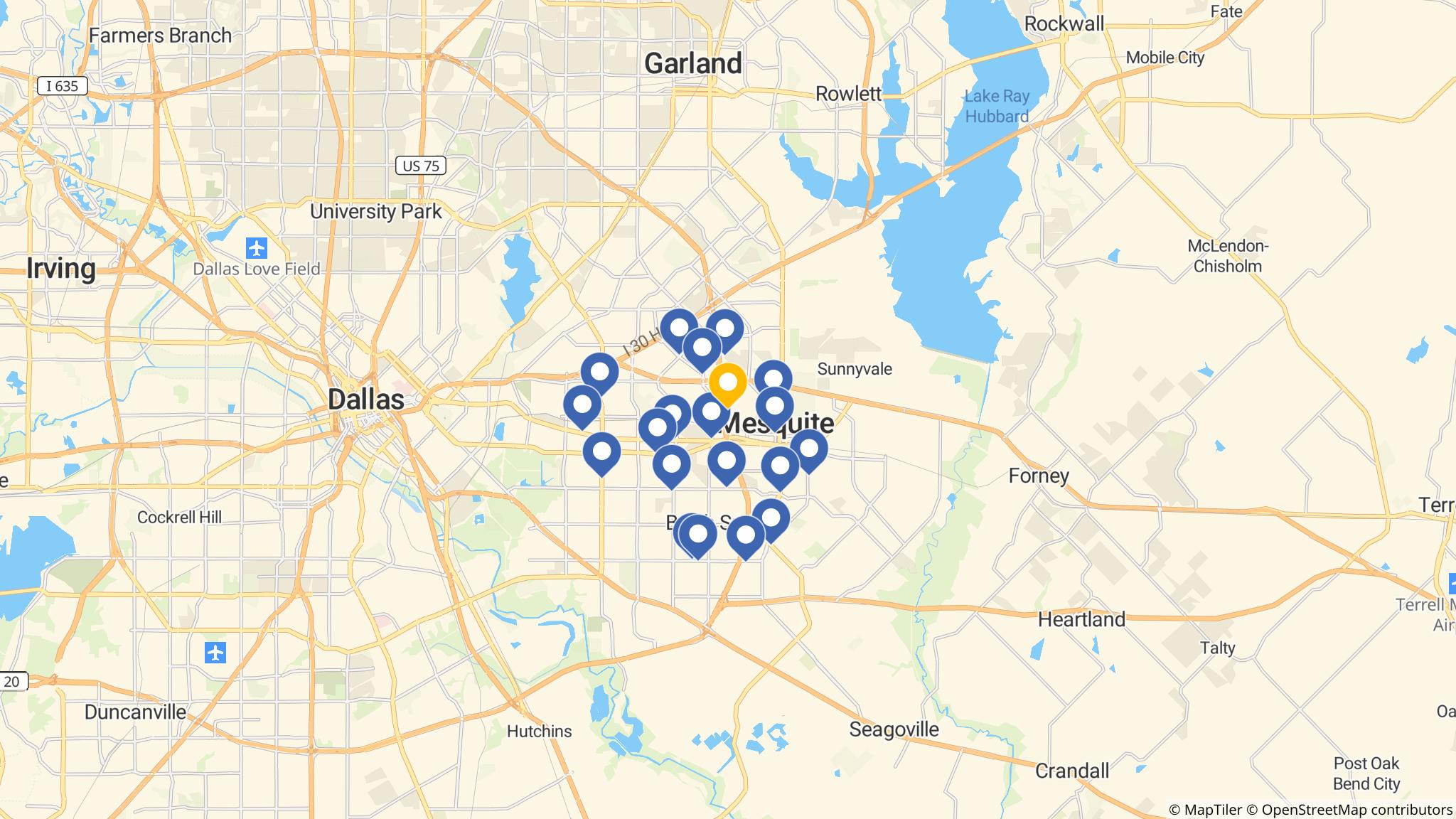 Street map of the ATM area