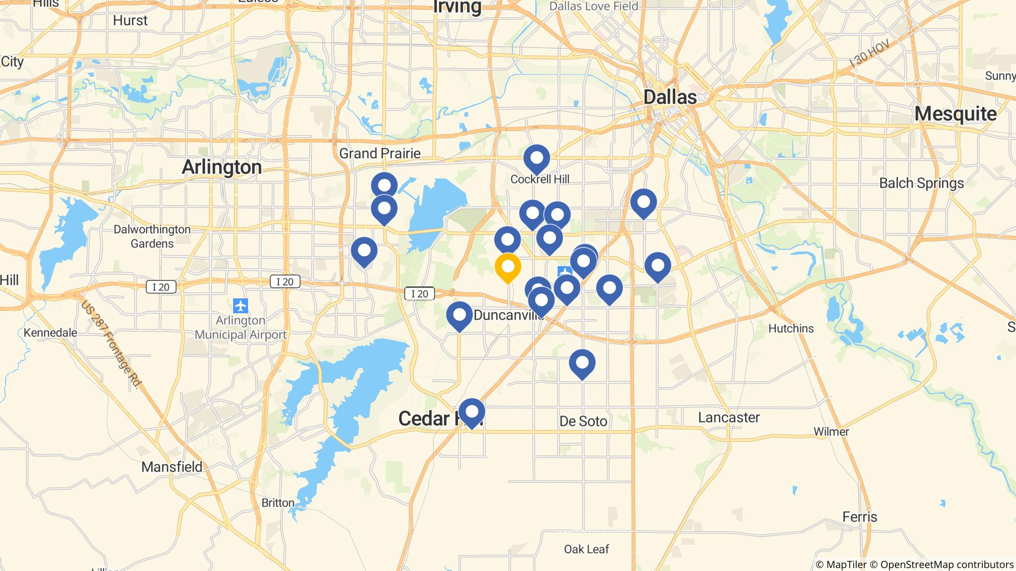 Street map of the ATM area
