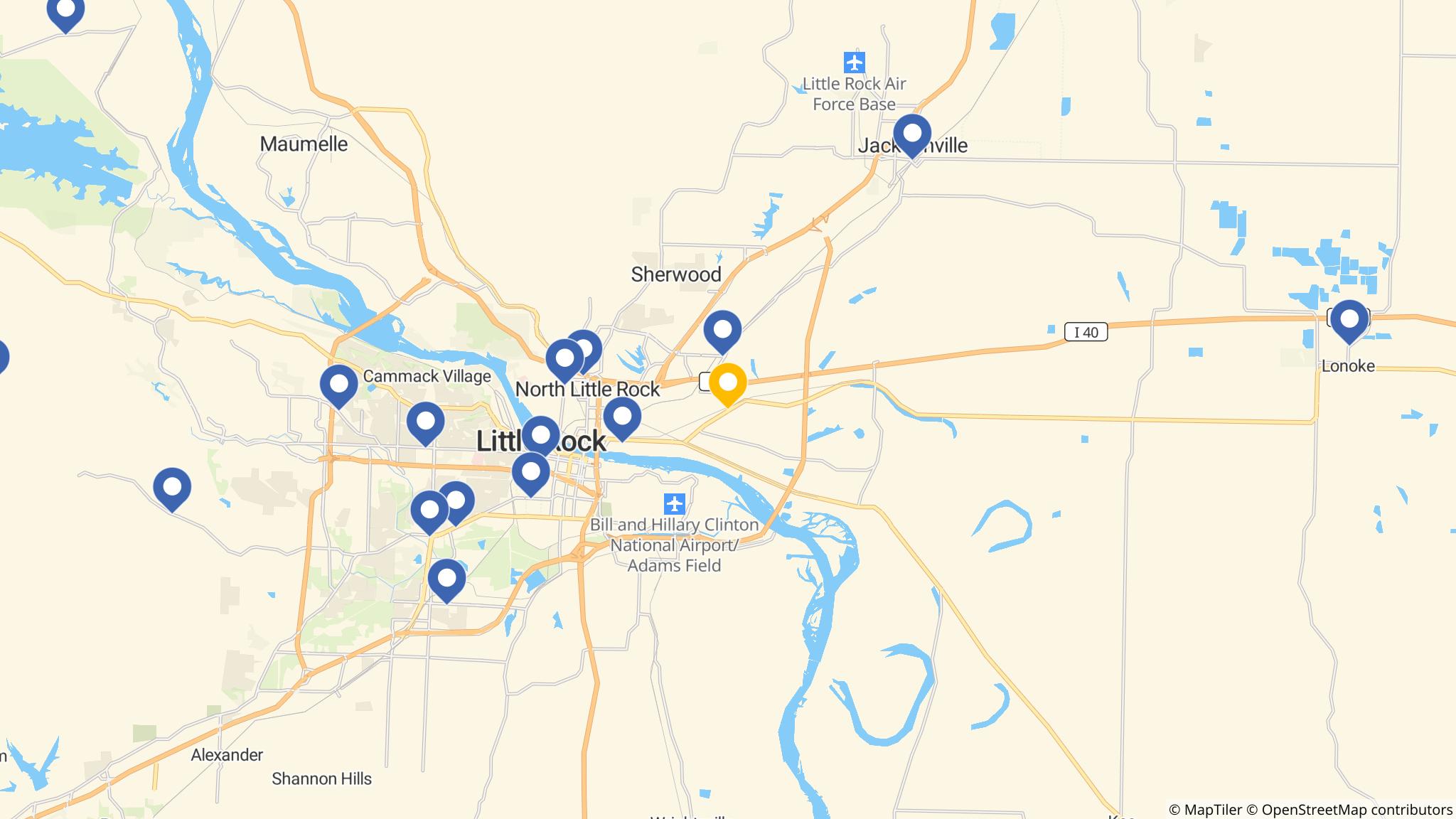 Street map of the ATM area