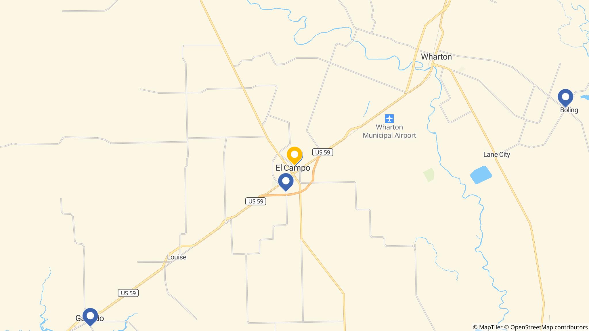 Street map of the ATM area