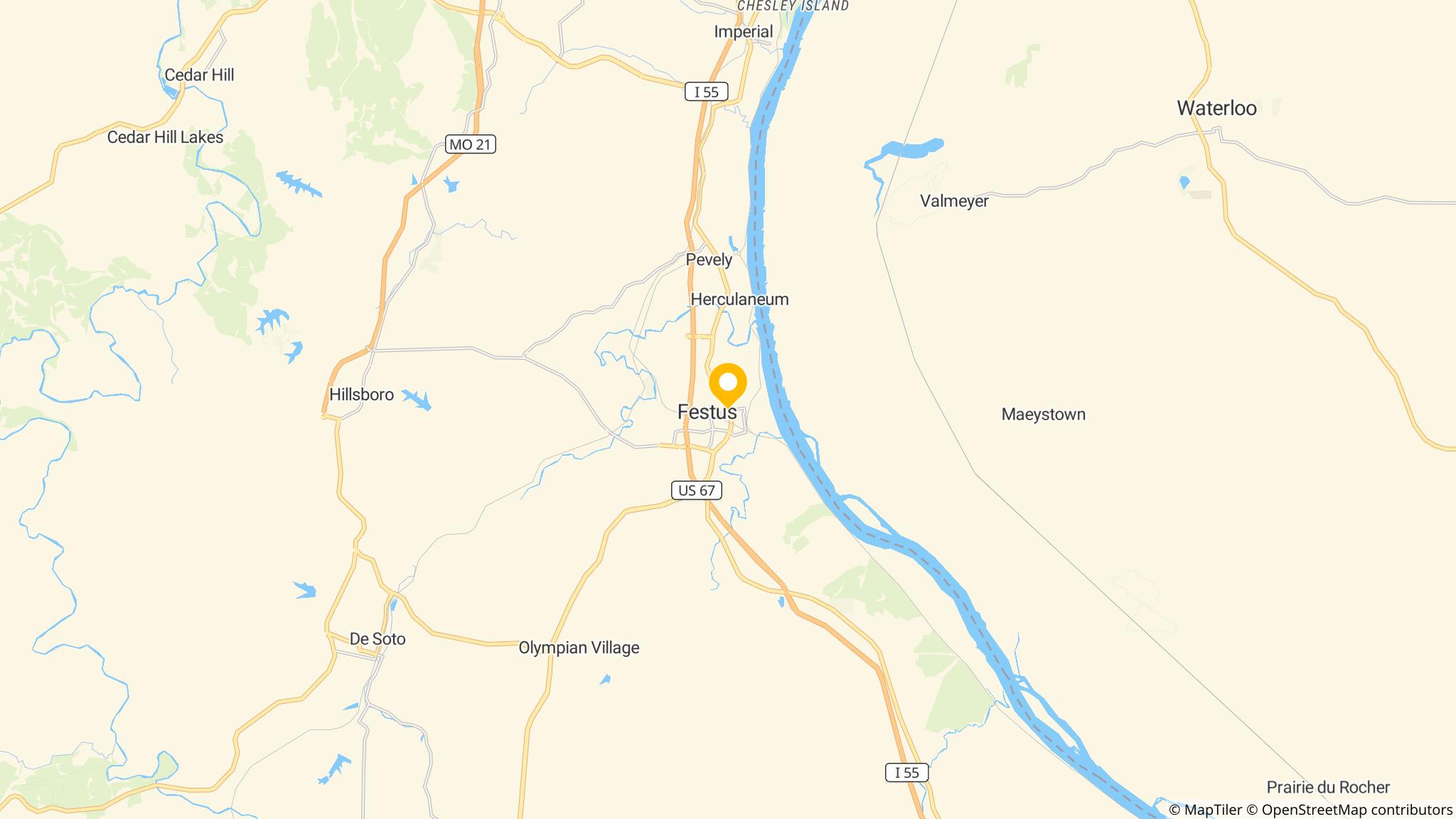 Street map of the ATM area