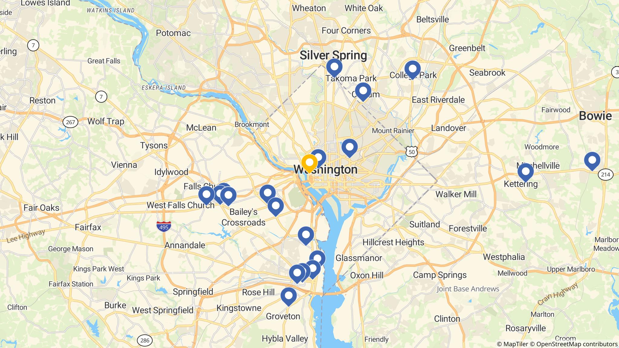 Street map of the ATM area