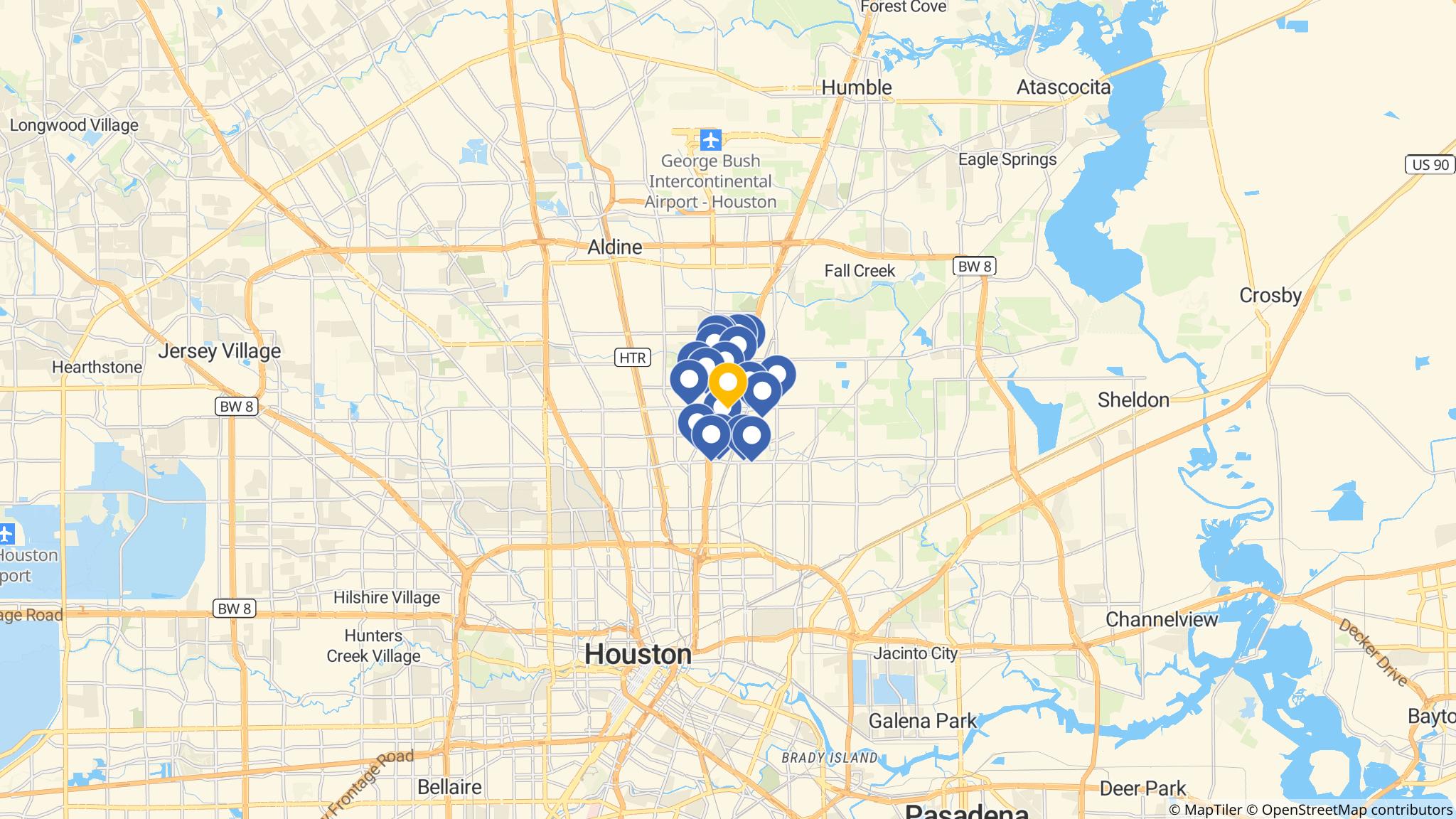 Street map of the ATM area