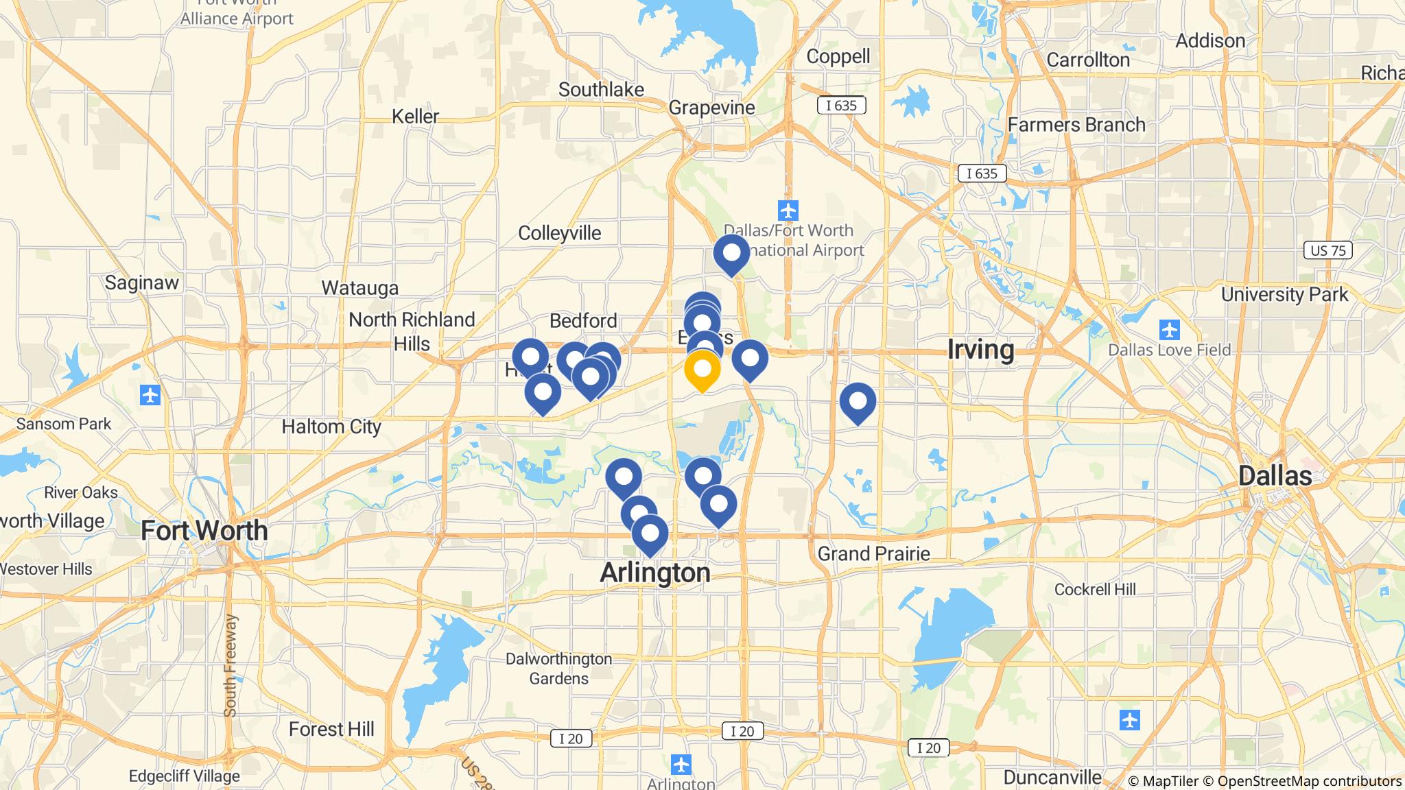 Street map of the ATM area