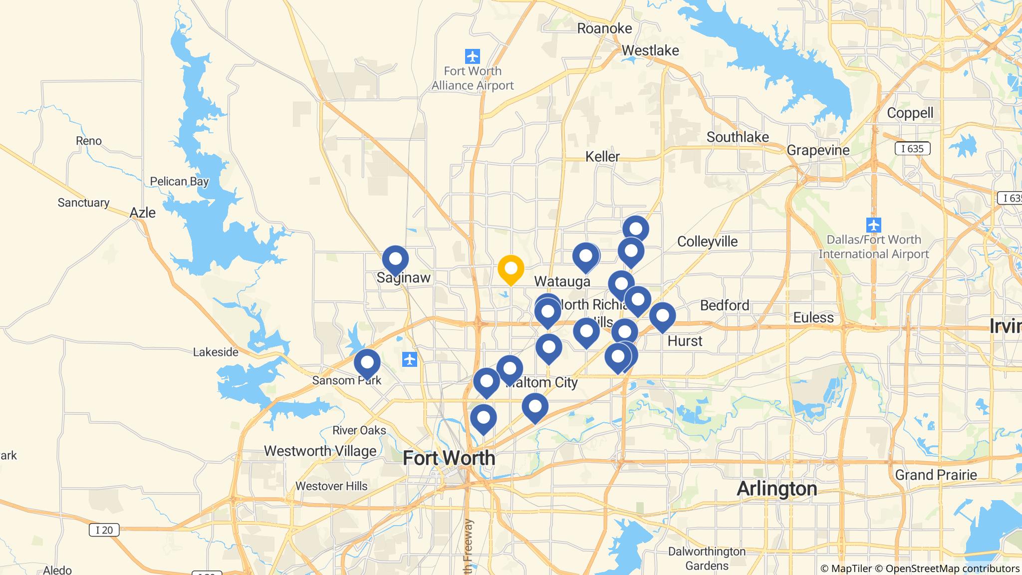 Street map of the ATM area