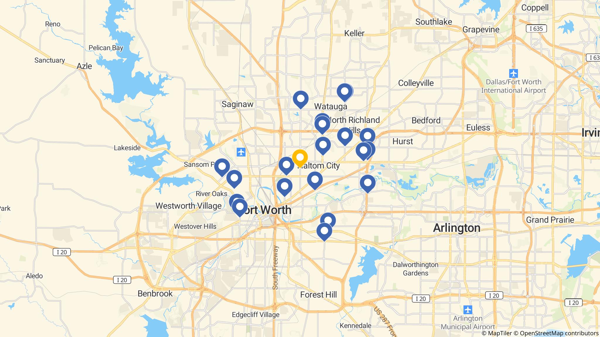 Street map of the ATM area