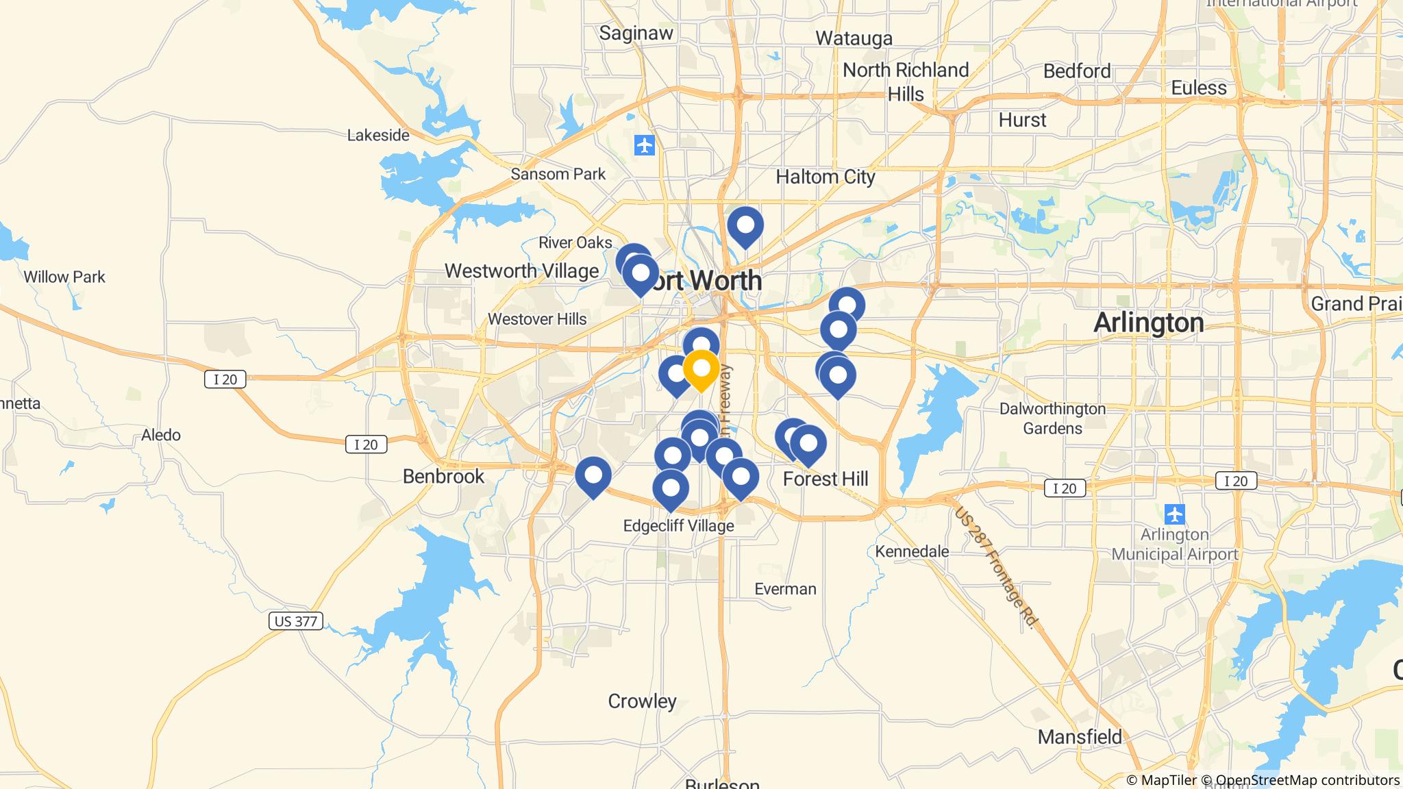 Street map of the ATM area