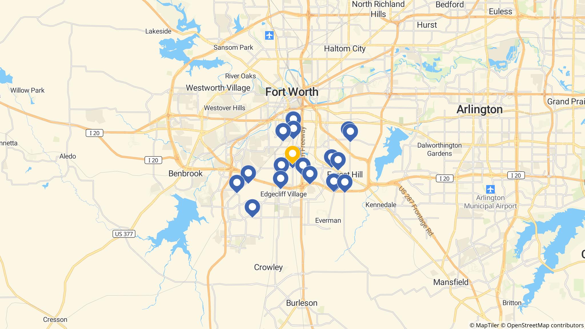 Street map of the ATM area