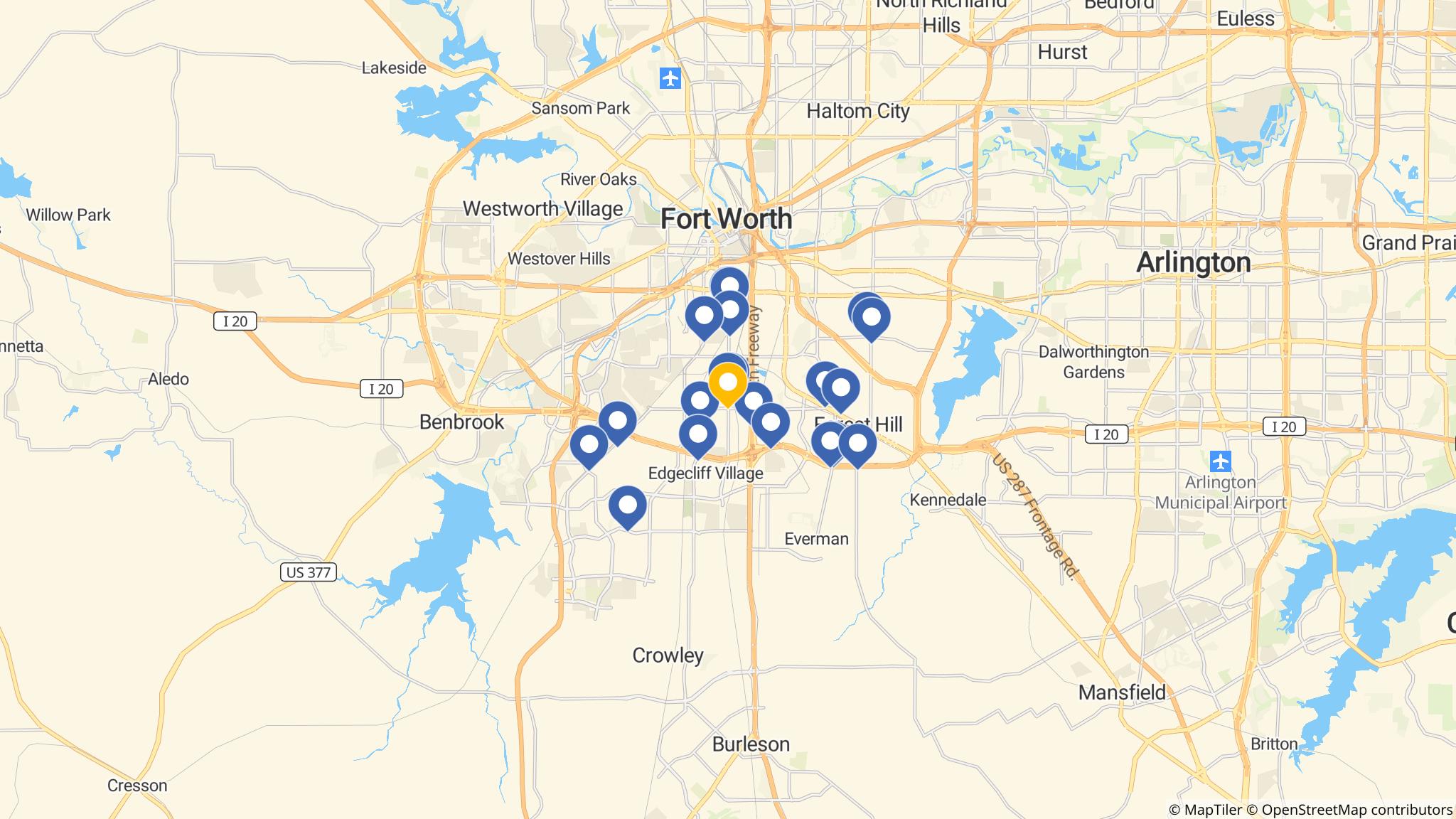 Street map of the ATM area