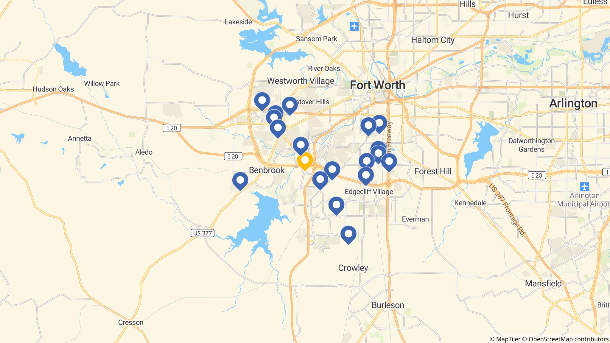 Street map of the ATM area
