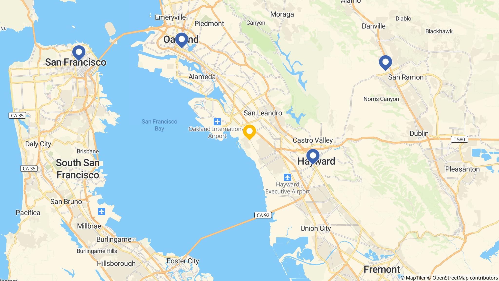 Street map of the ATM area