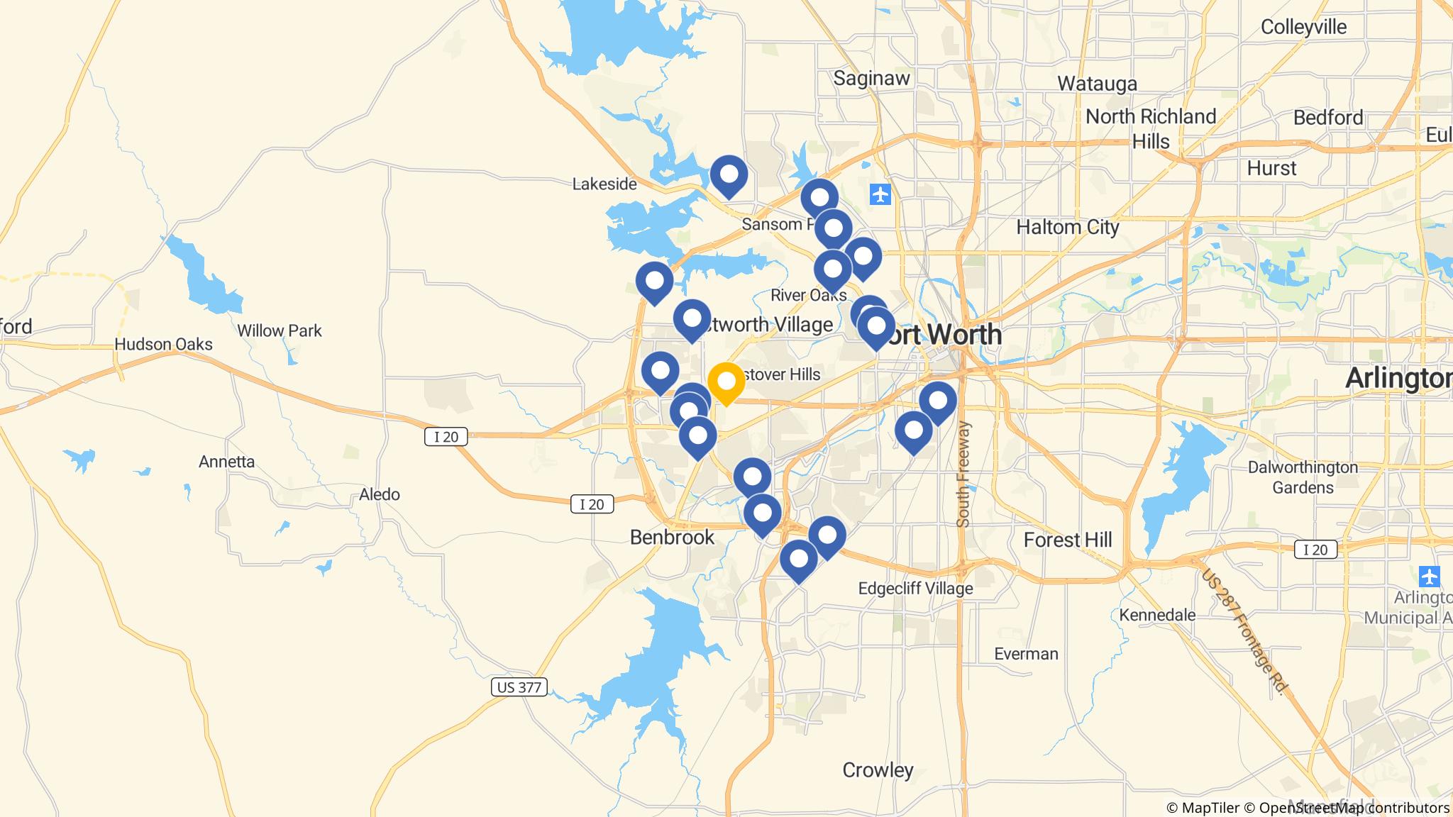 Street map of the ATM area