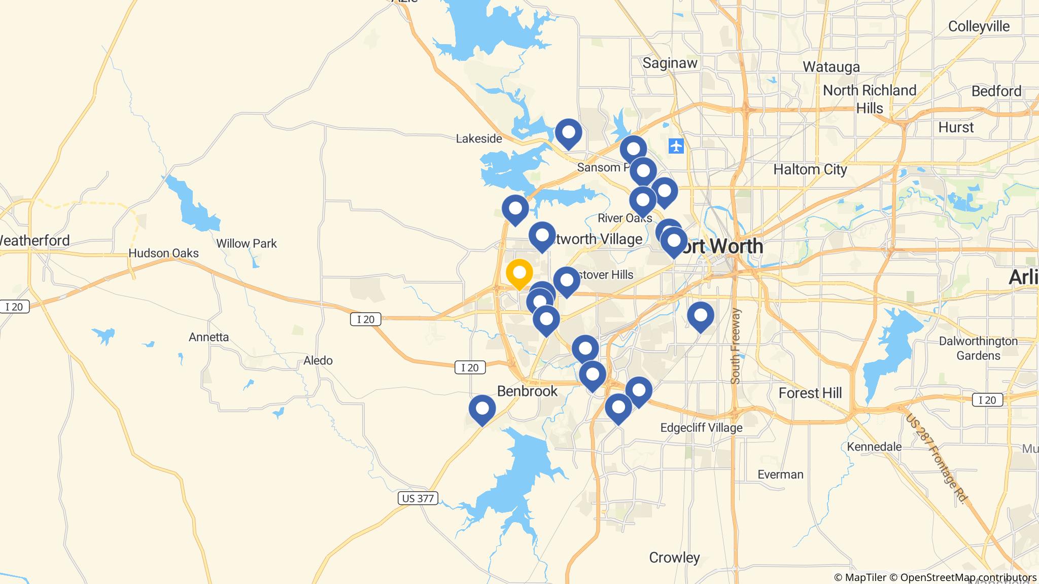 Street map of the ATM area