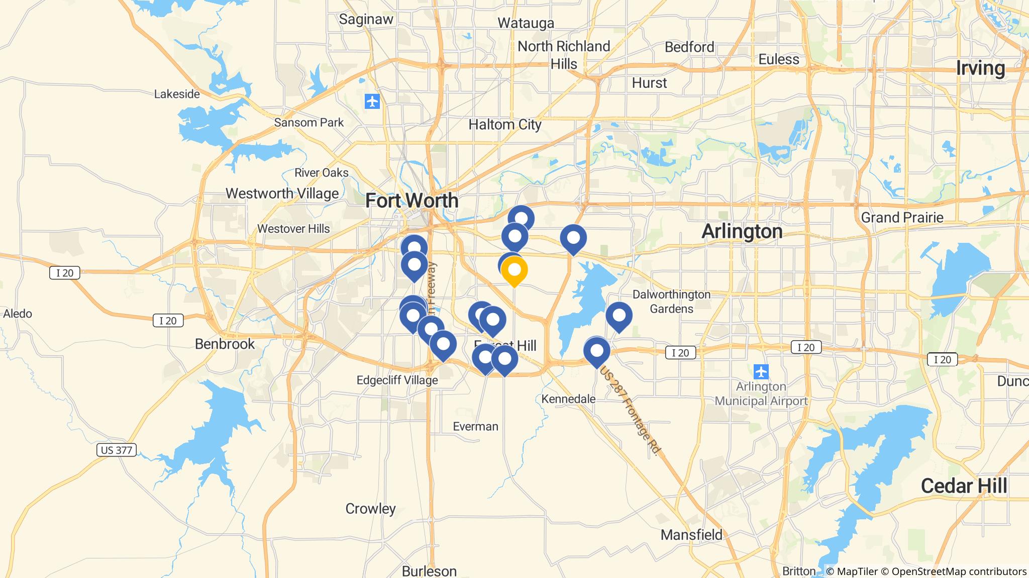 Street map of the ATM area