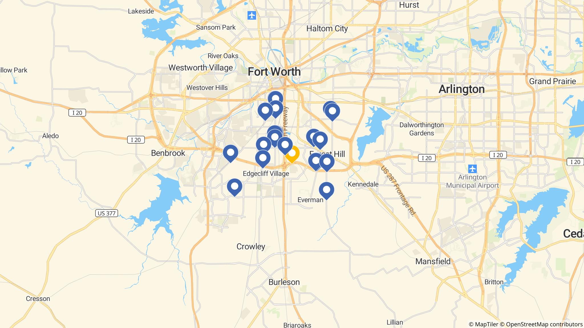 Street map of the ATM area