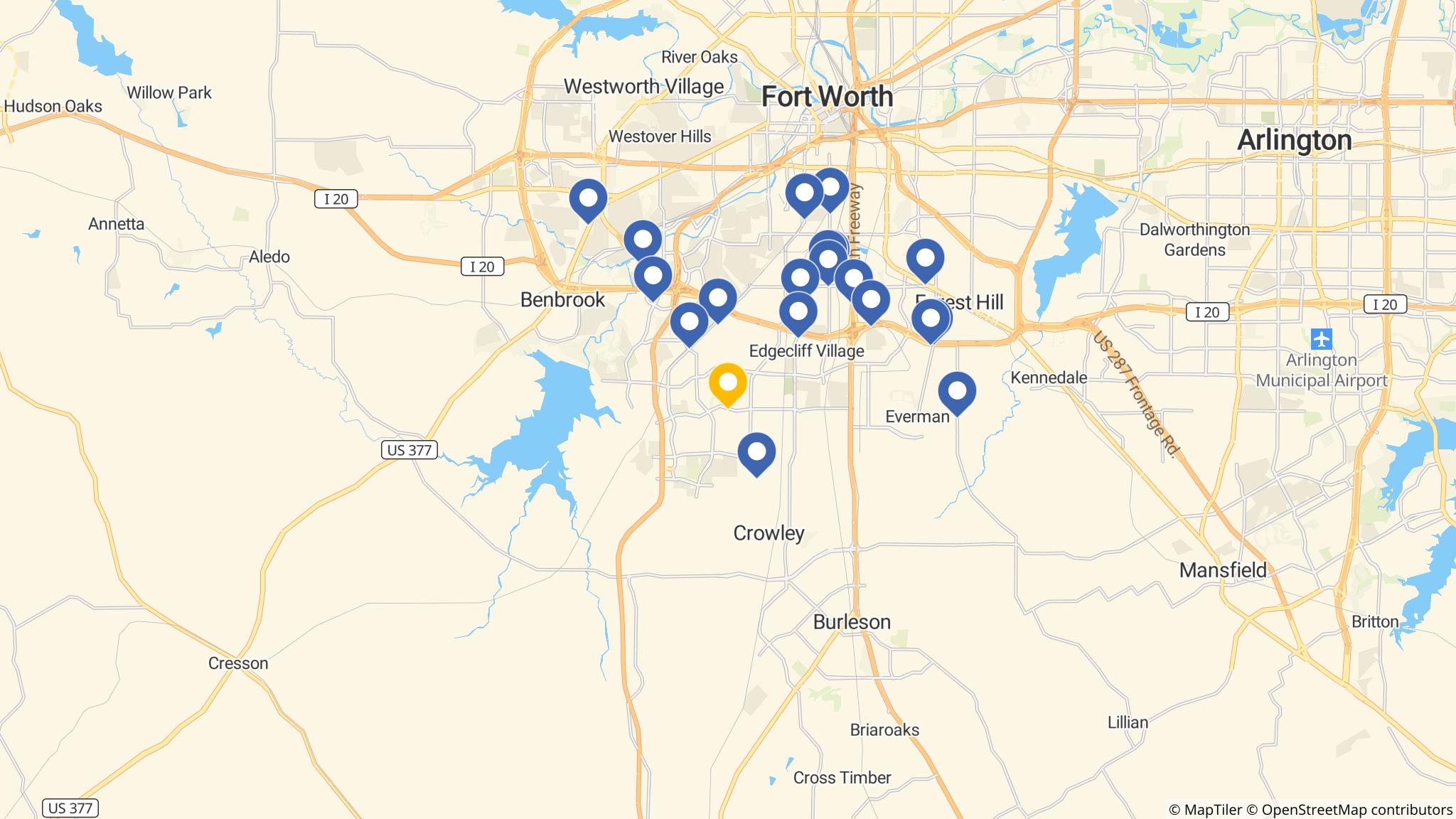 Street map of the ATM area