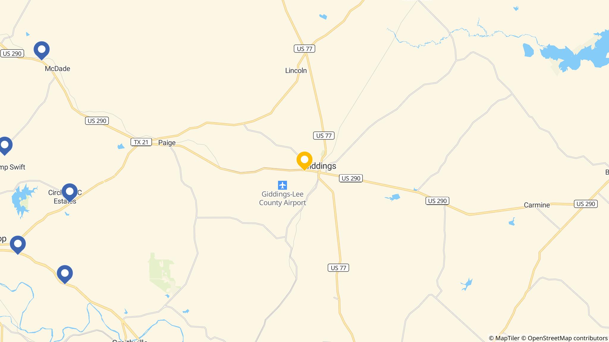 Street map of the ATM area