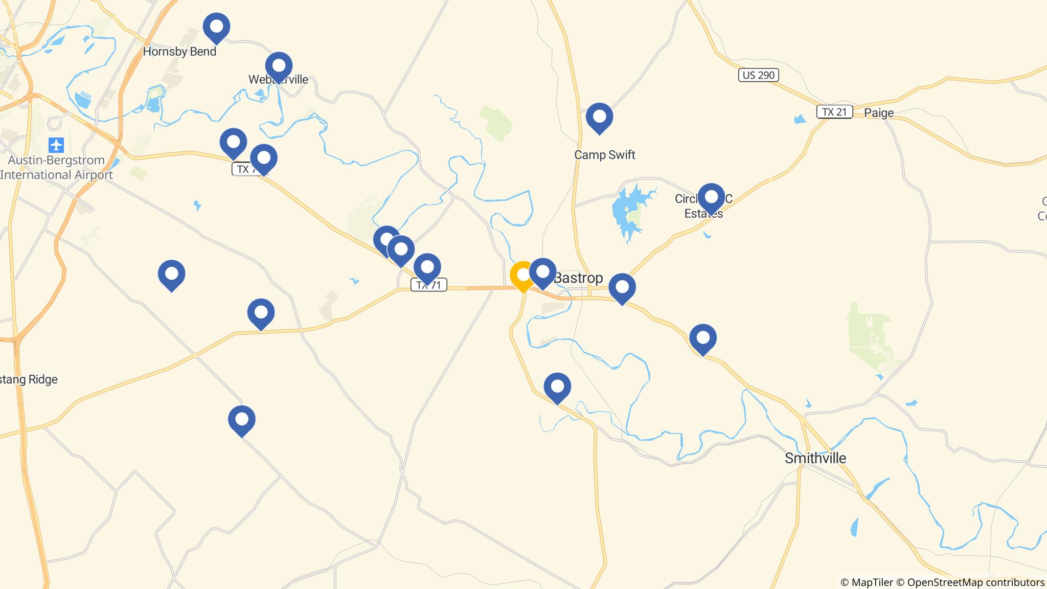Street map of the ATM area