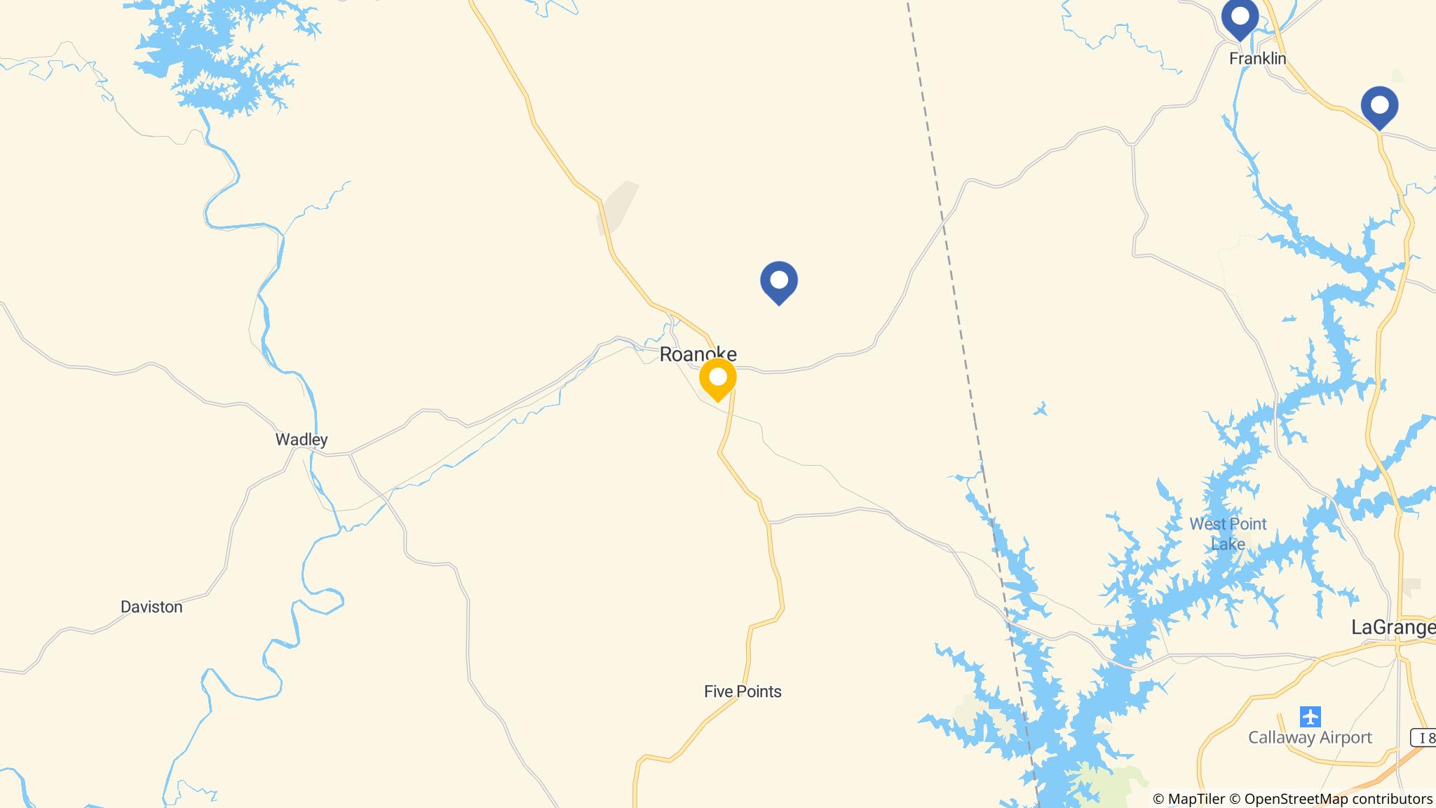 Street map of the ATM area