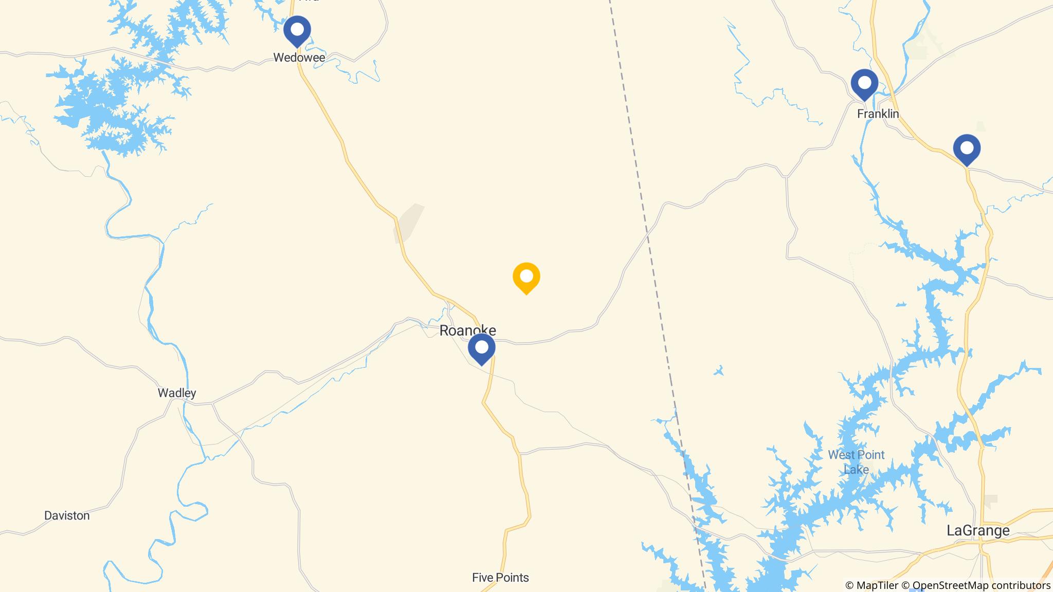 Street map of the ATM area