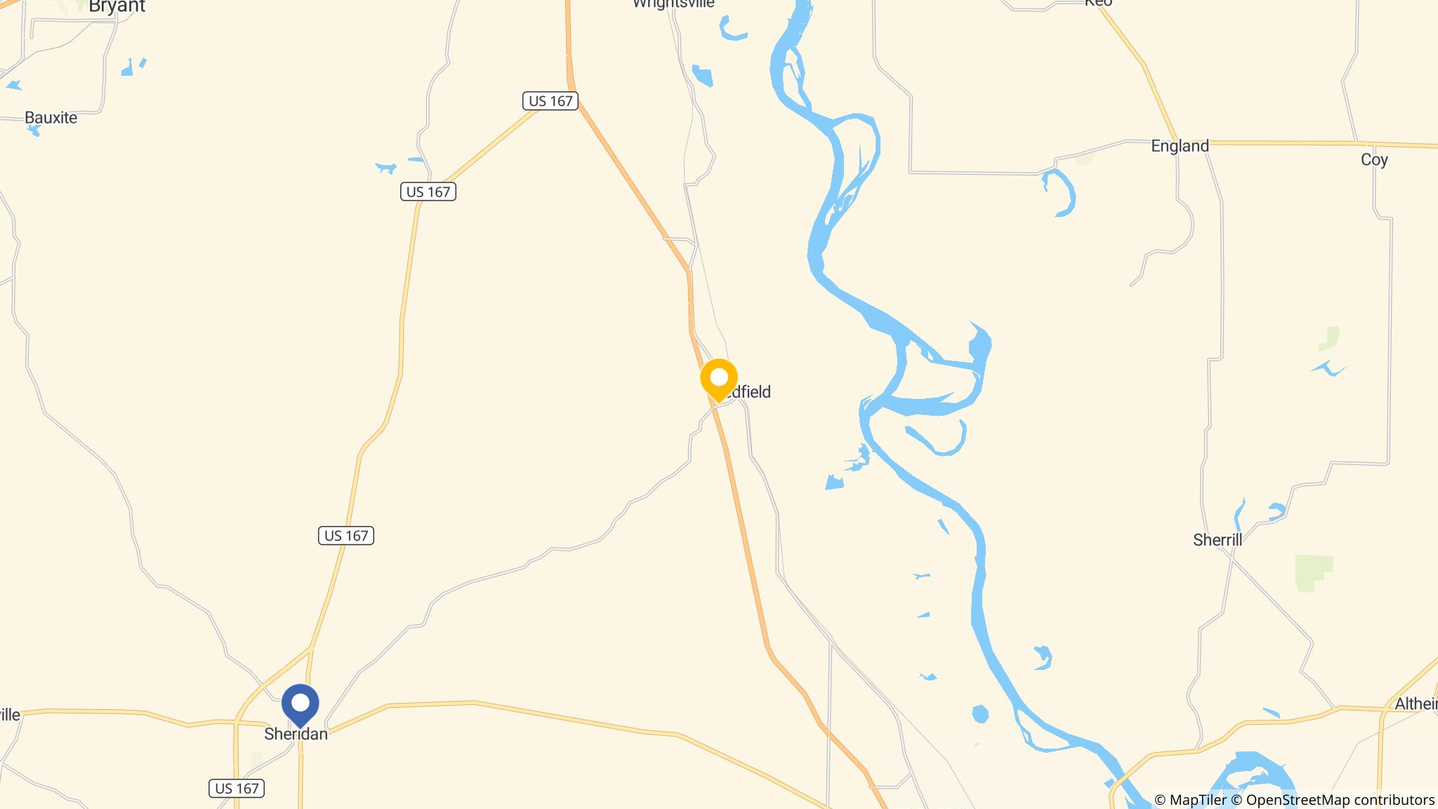Street map of the ATM area