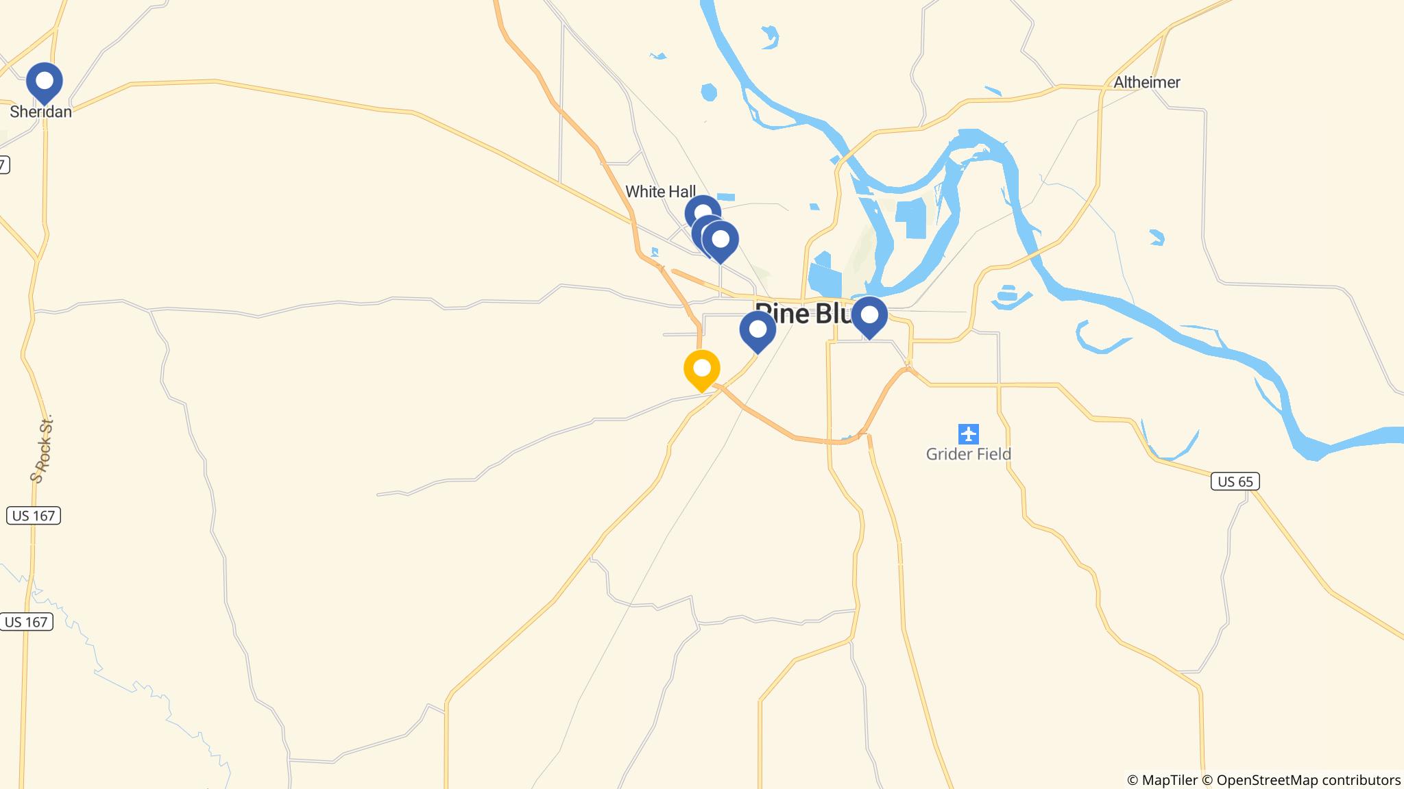 Street map of the ATM area
