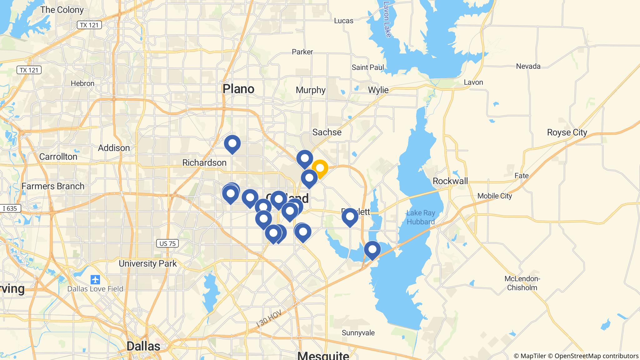 Street map of the ATM area