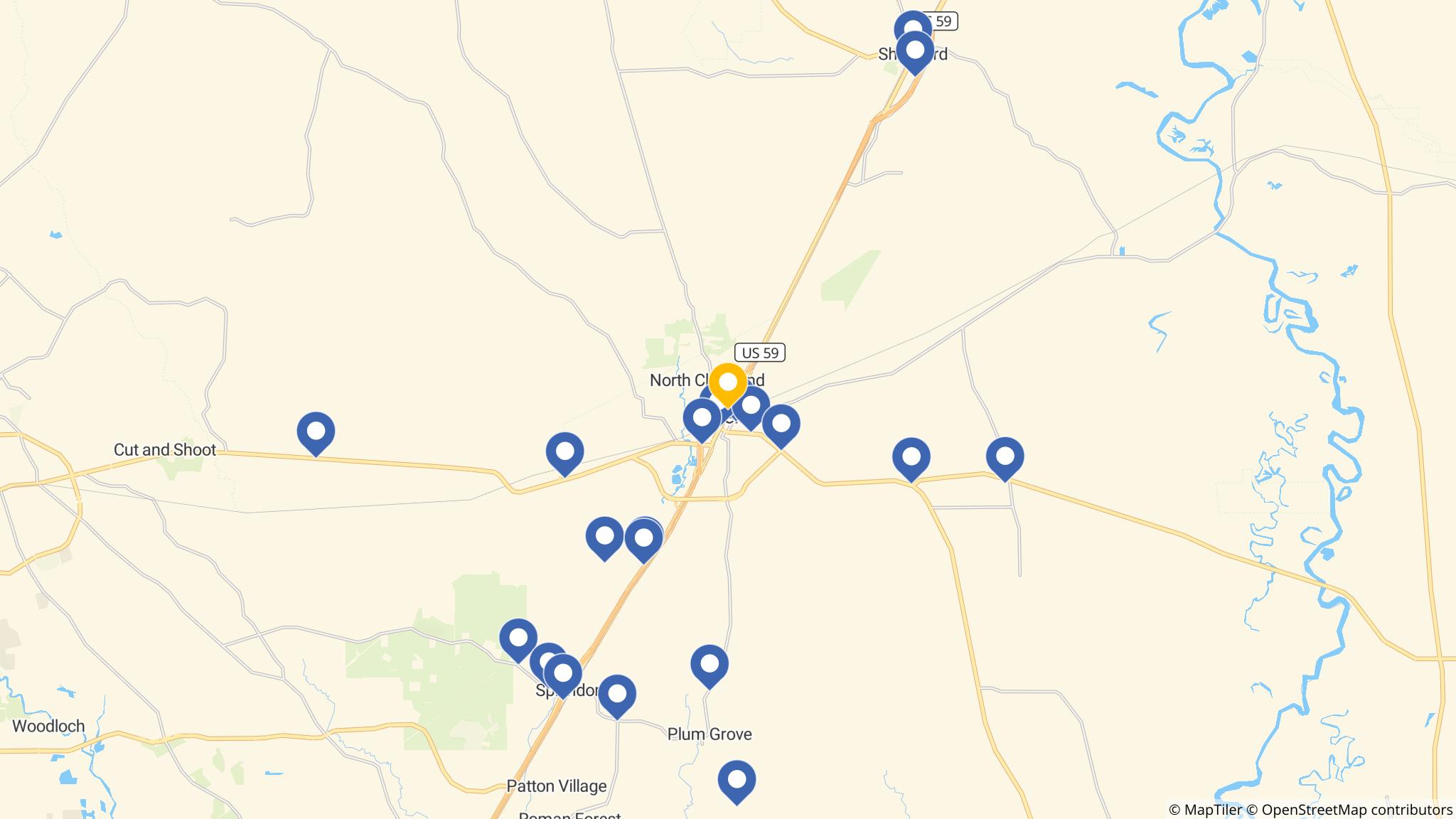 Street map of the ATM area