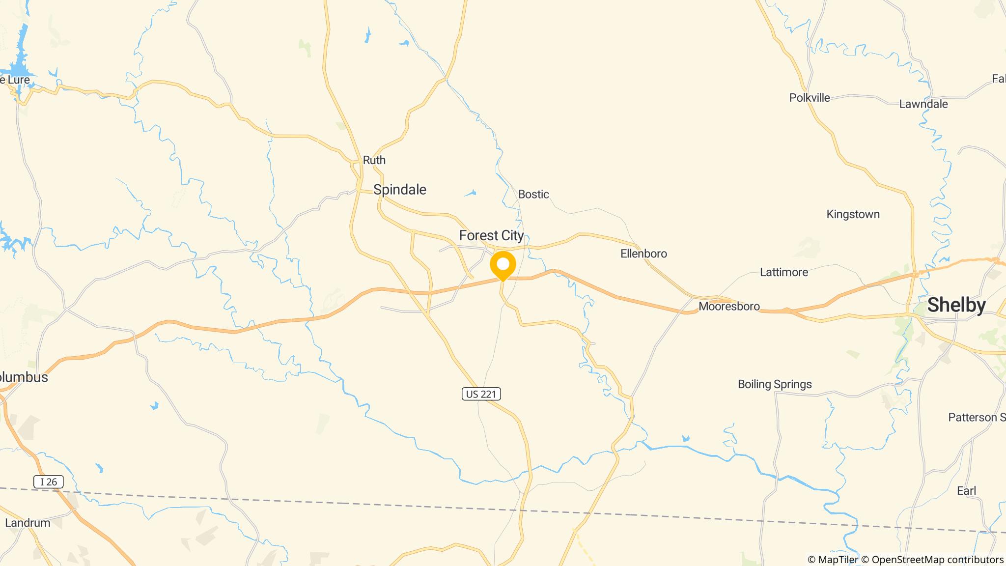 Street map of the ATM area