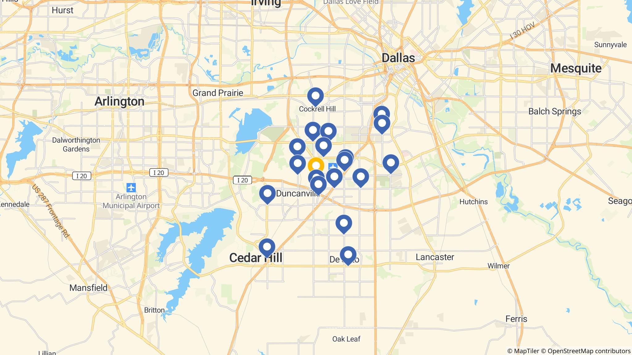 Street map of the ATM area