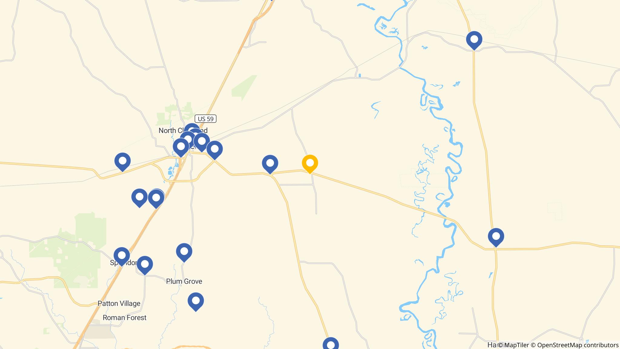 Street map of the ATM area