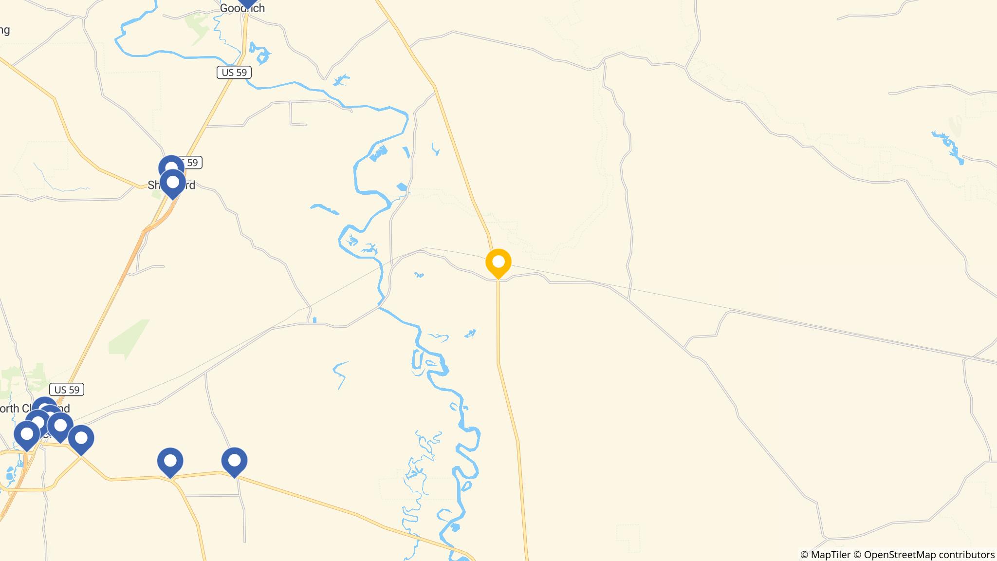 Street map of the ATM area