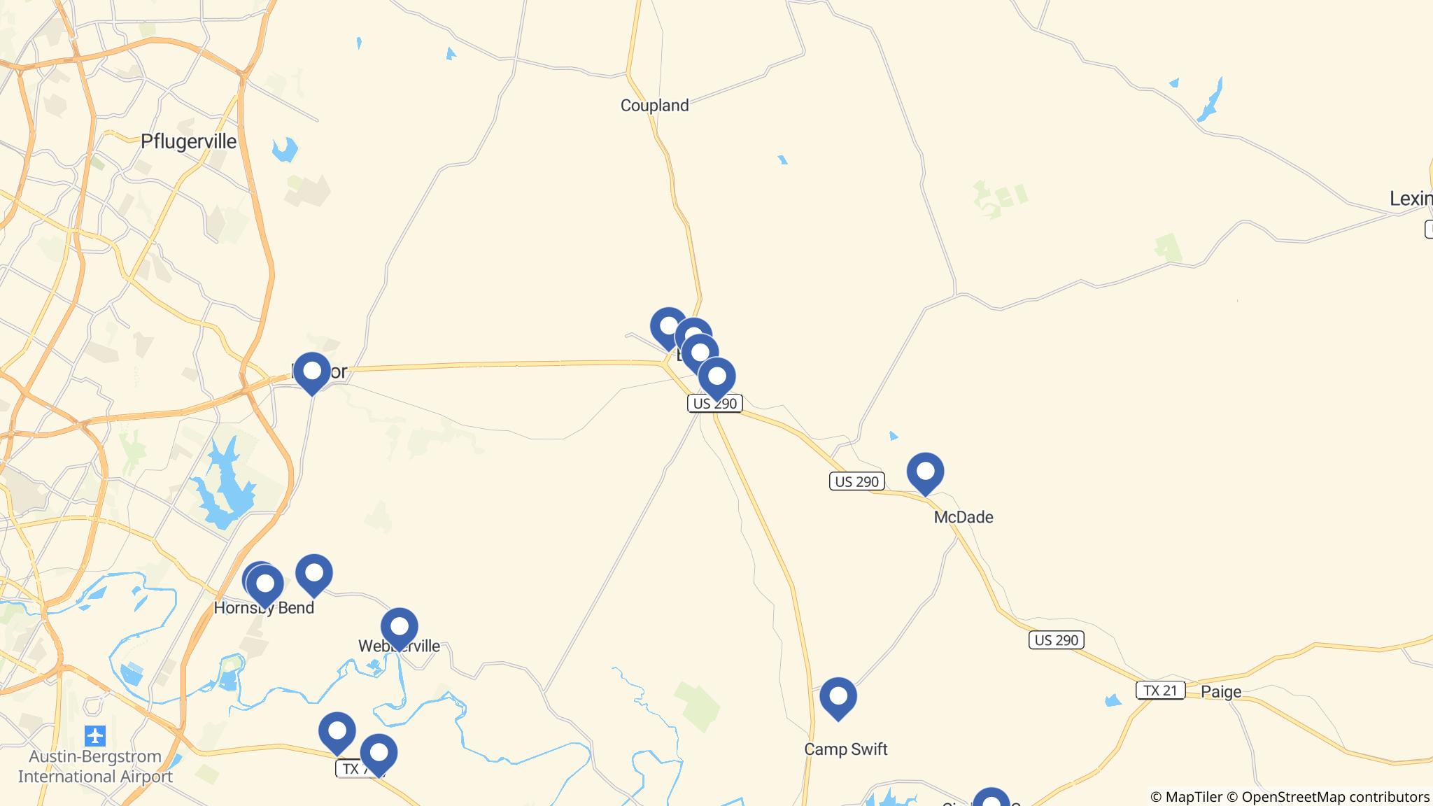 Street map of the ATM area