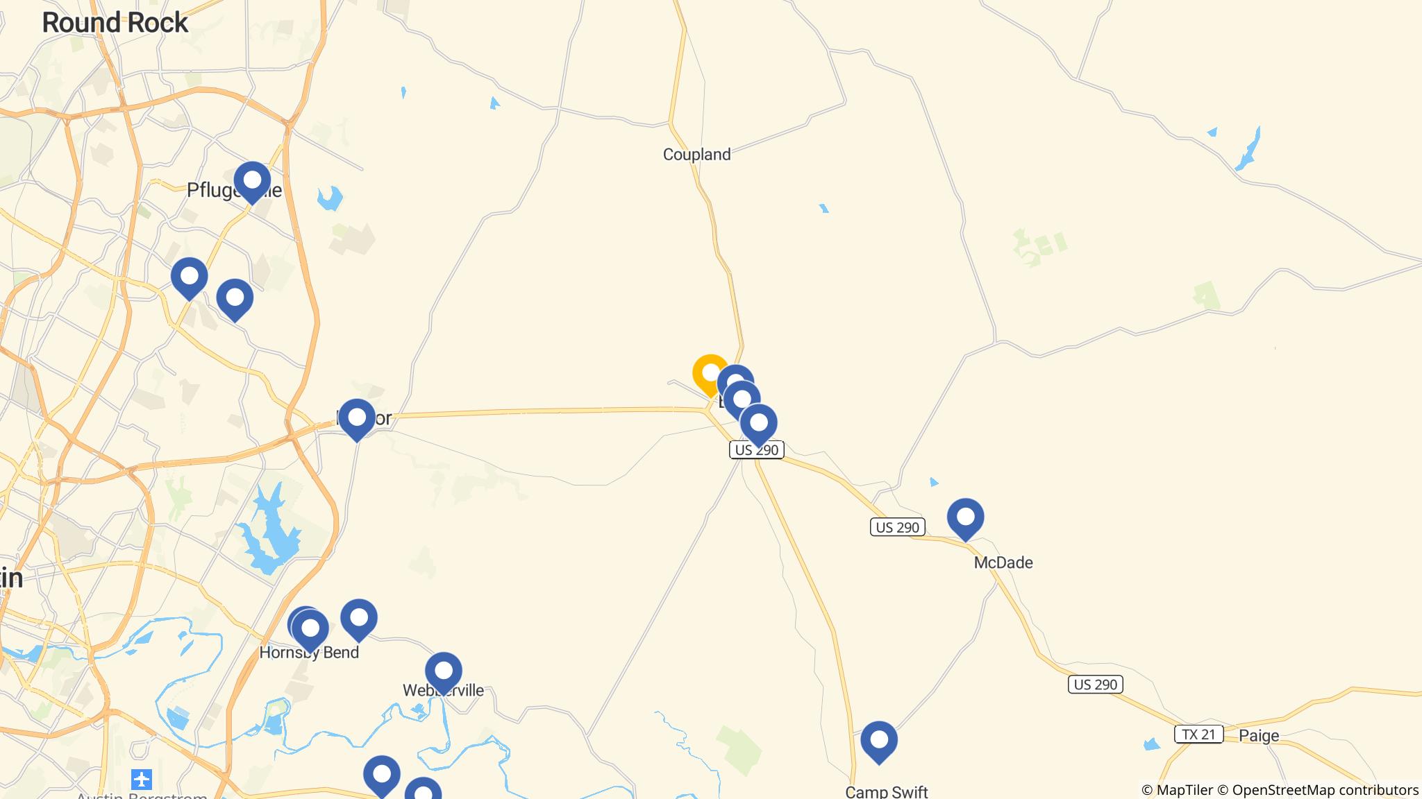 Street map of the ATM area