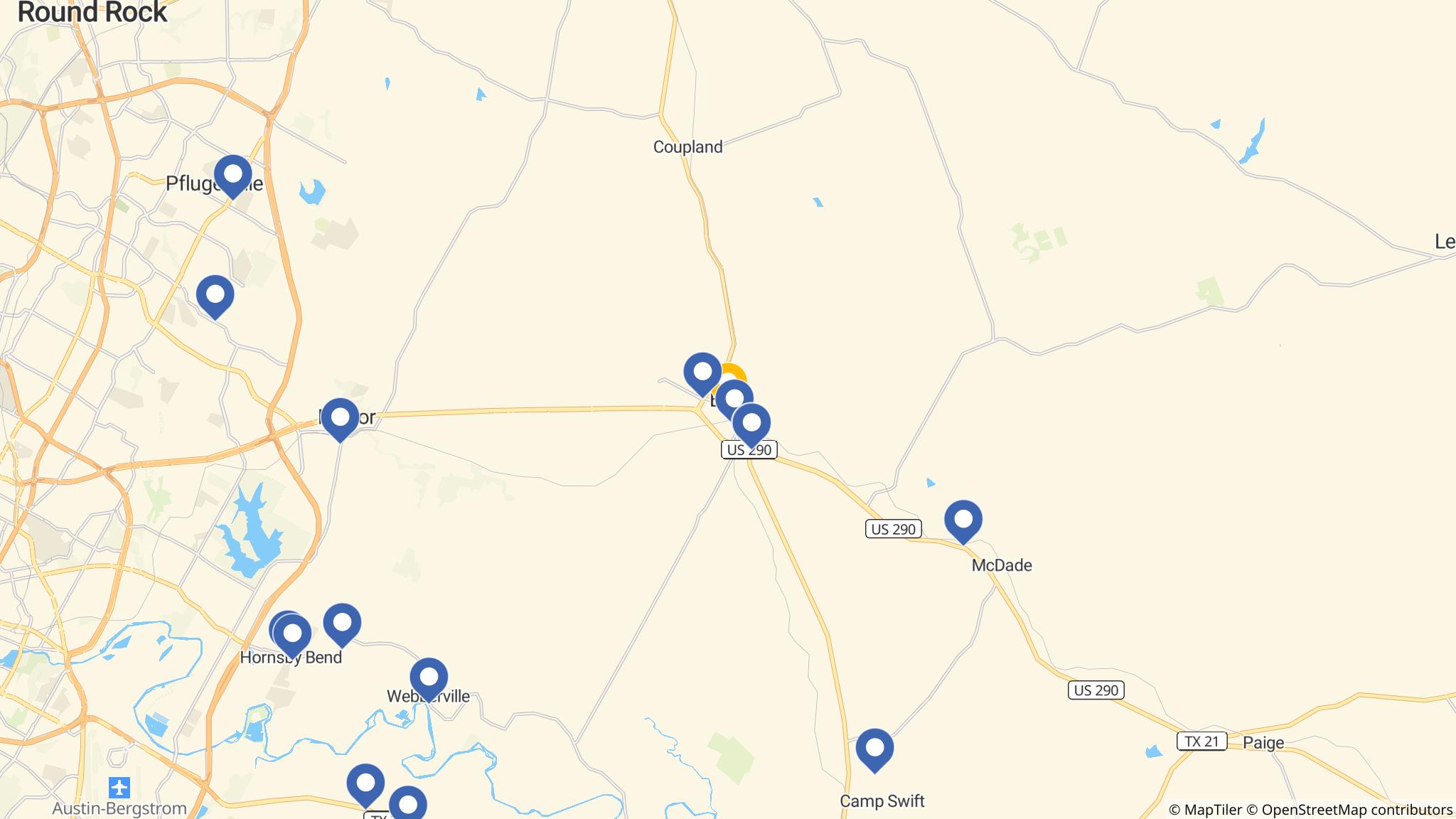 Street map of the ATM area