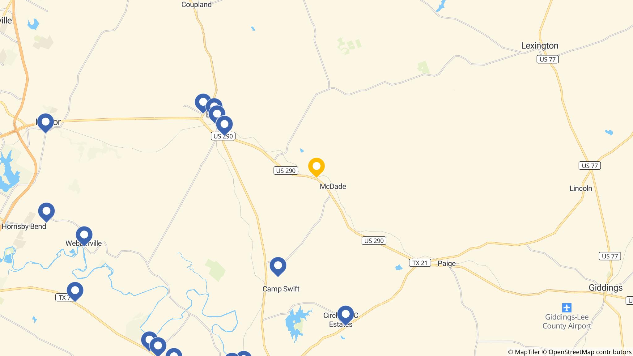 Street map of the ATM area