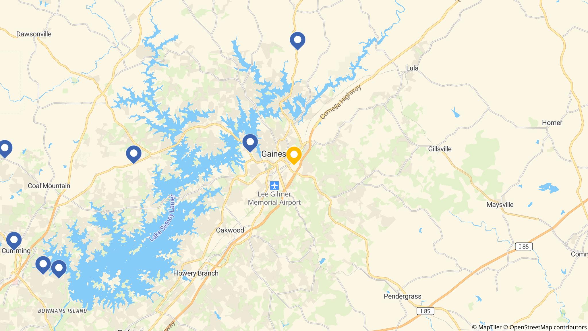 Street map of the ATM area