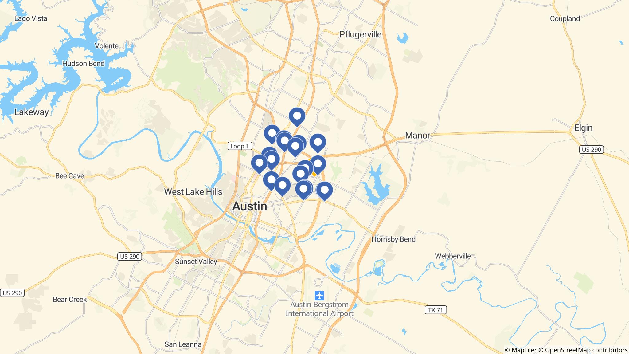 Street map of the ATM area
