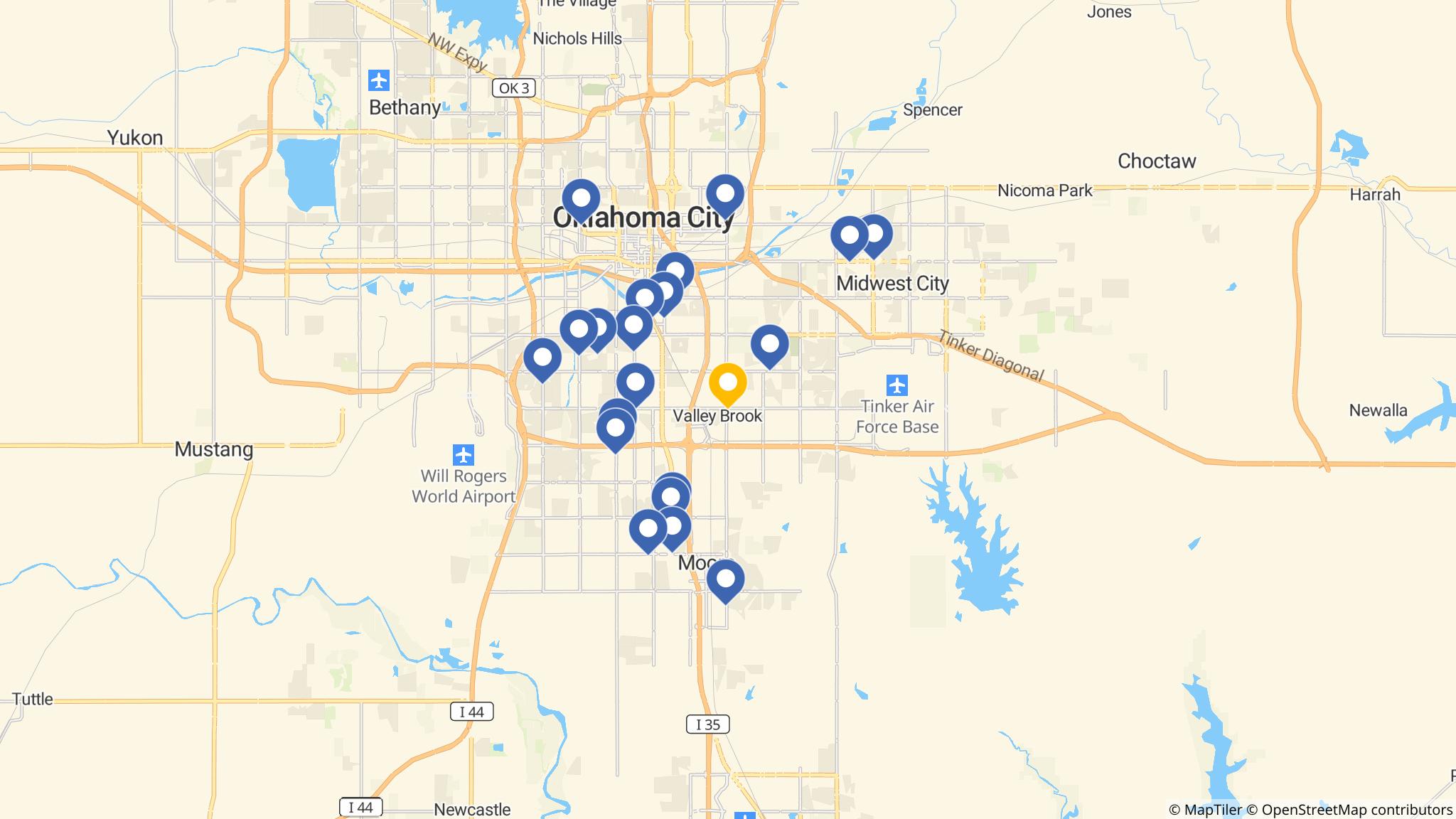 Street map of the ATM area
