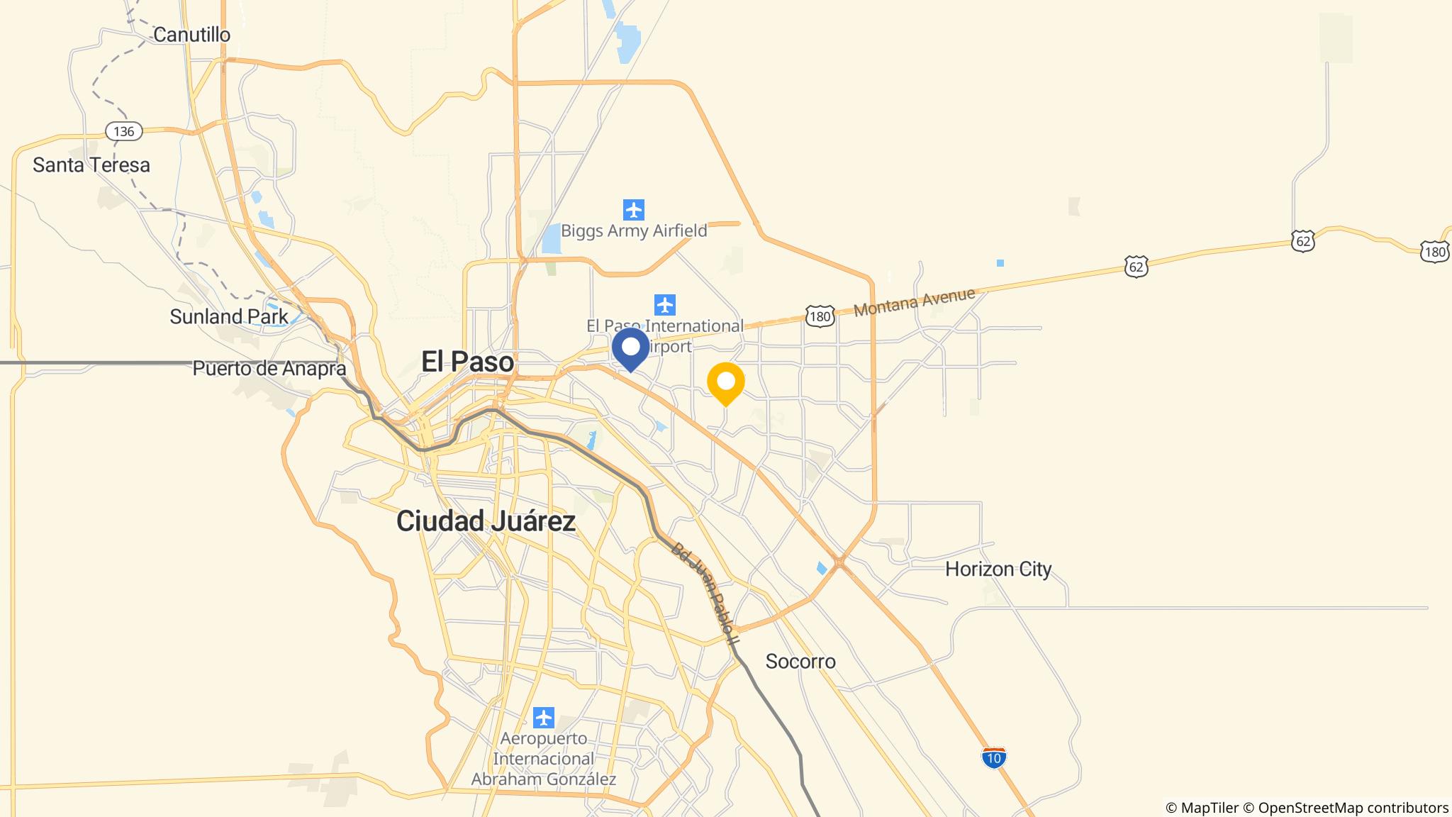 Street map of the ATM area