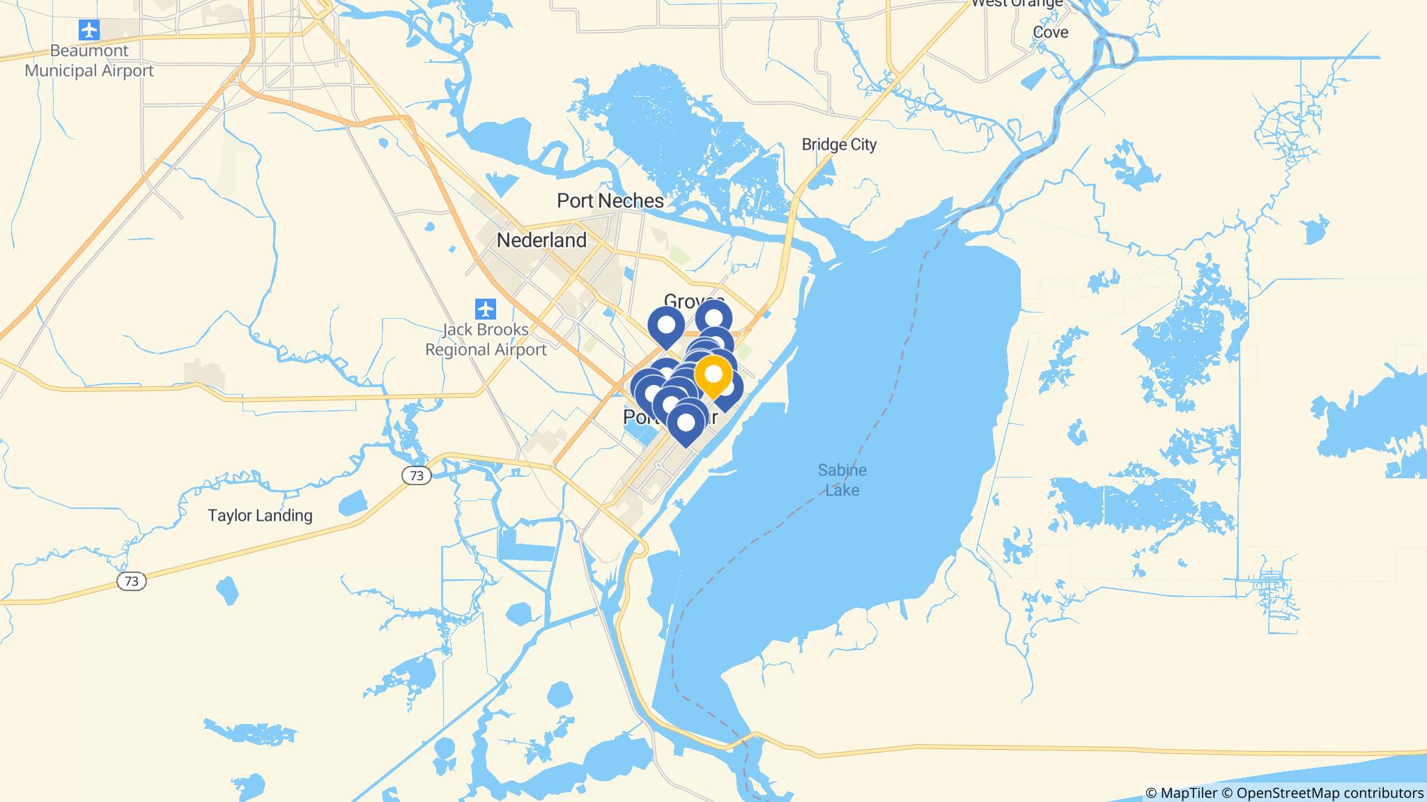 Street map of the ATM area