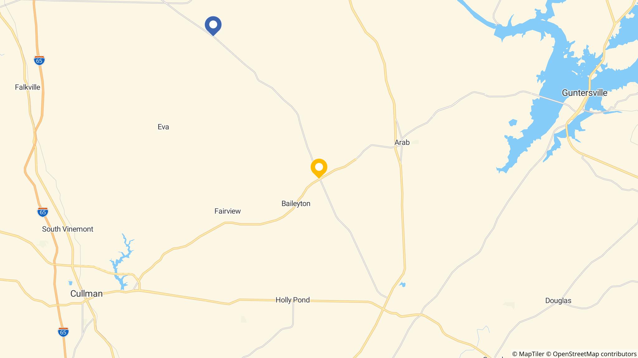 Street map of the ATM area