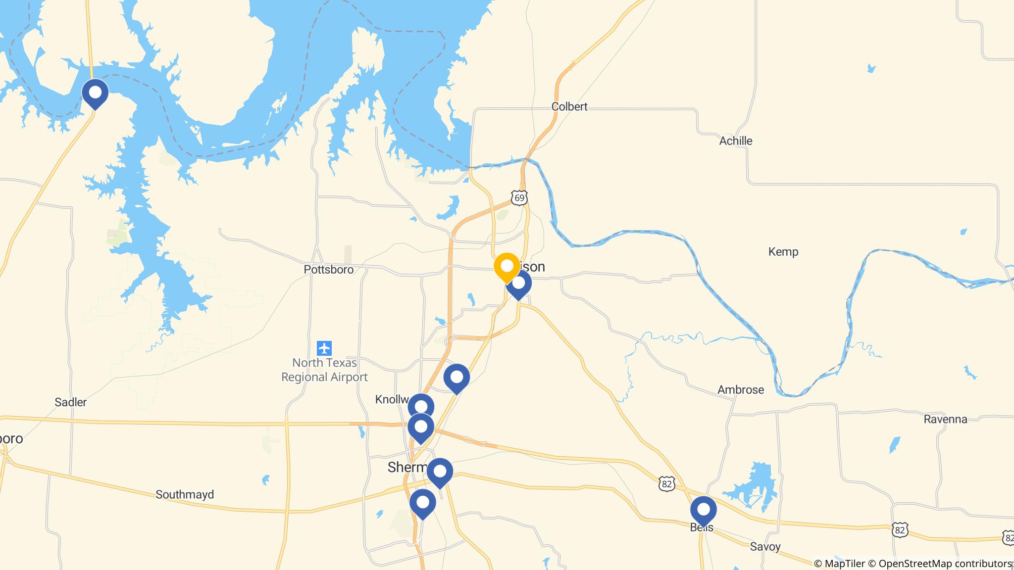Street map of the ATM area