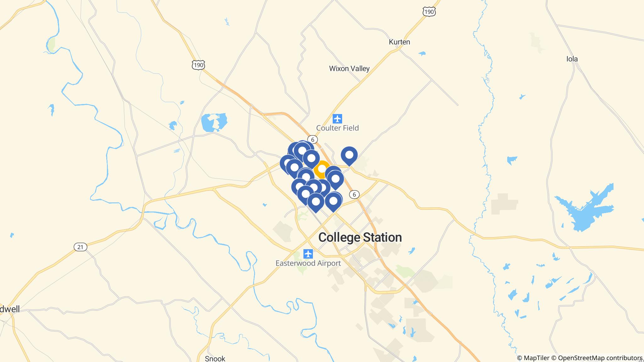 Street map of the ATM area