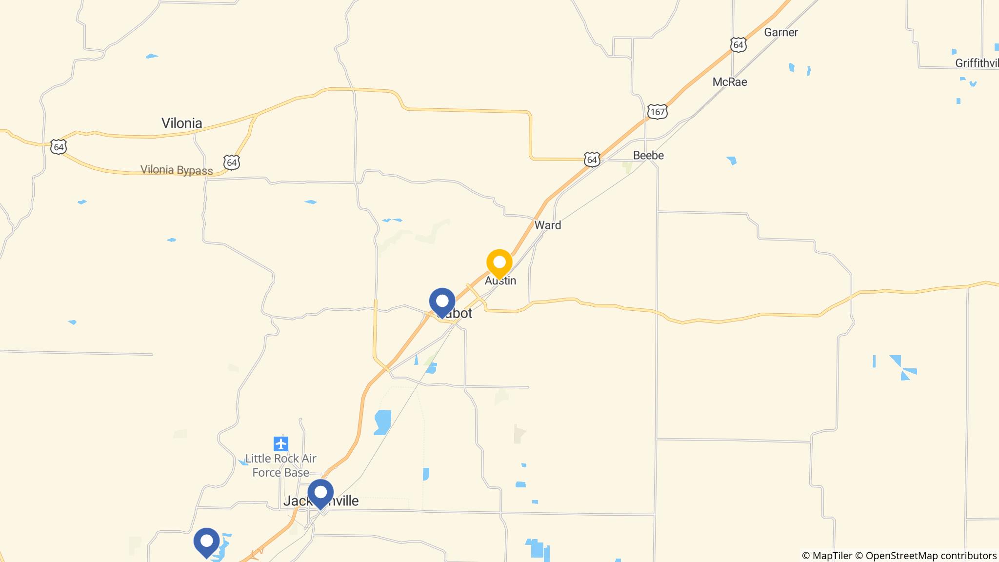 Street map of the ATM area