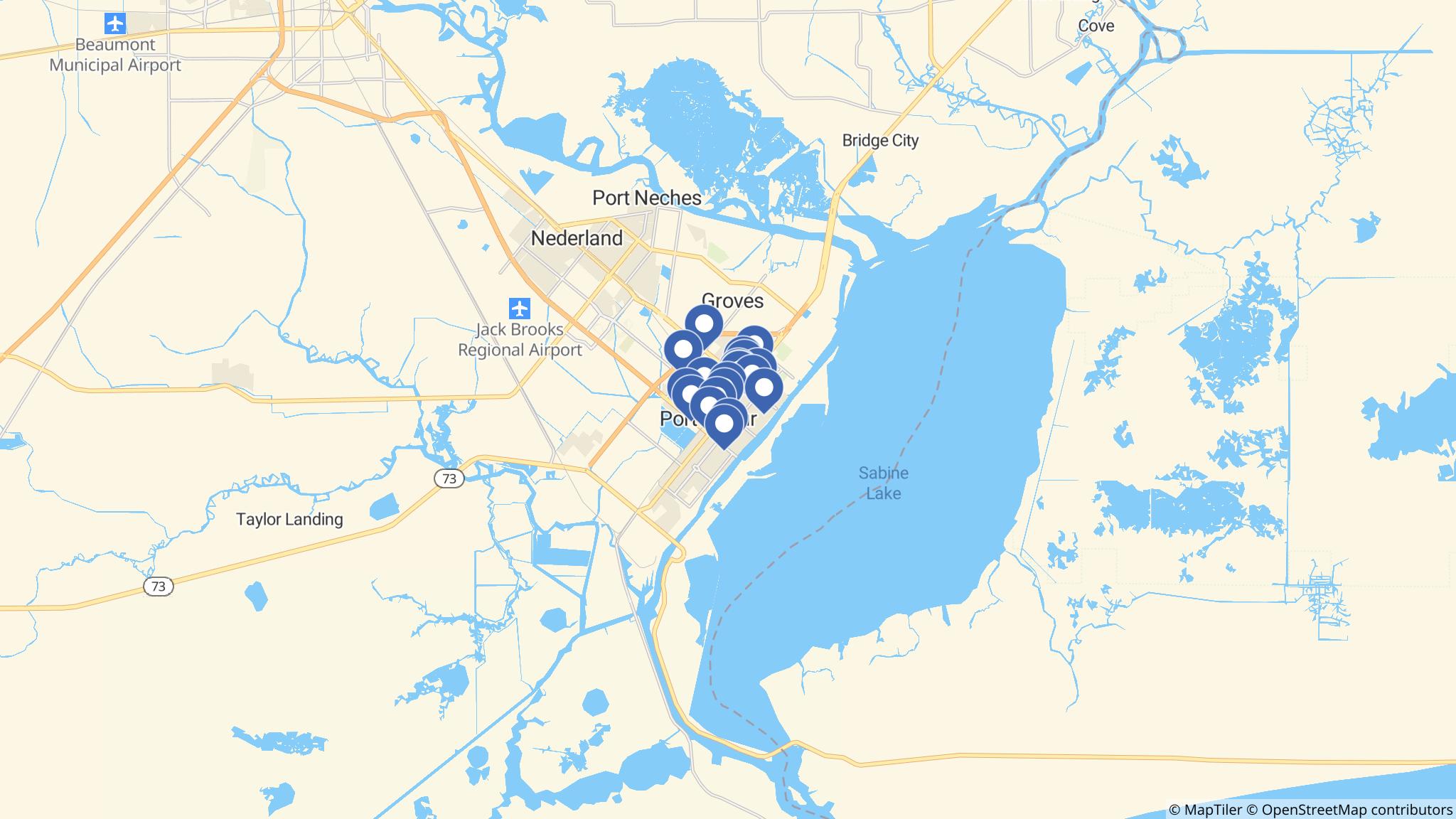 Street map of the ATM area
