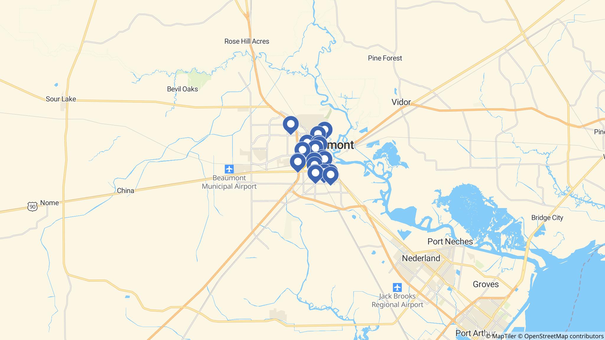 Street map of the ATM area